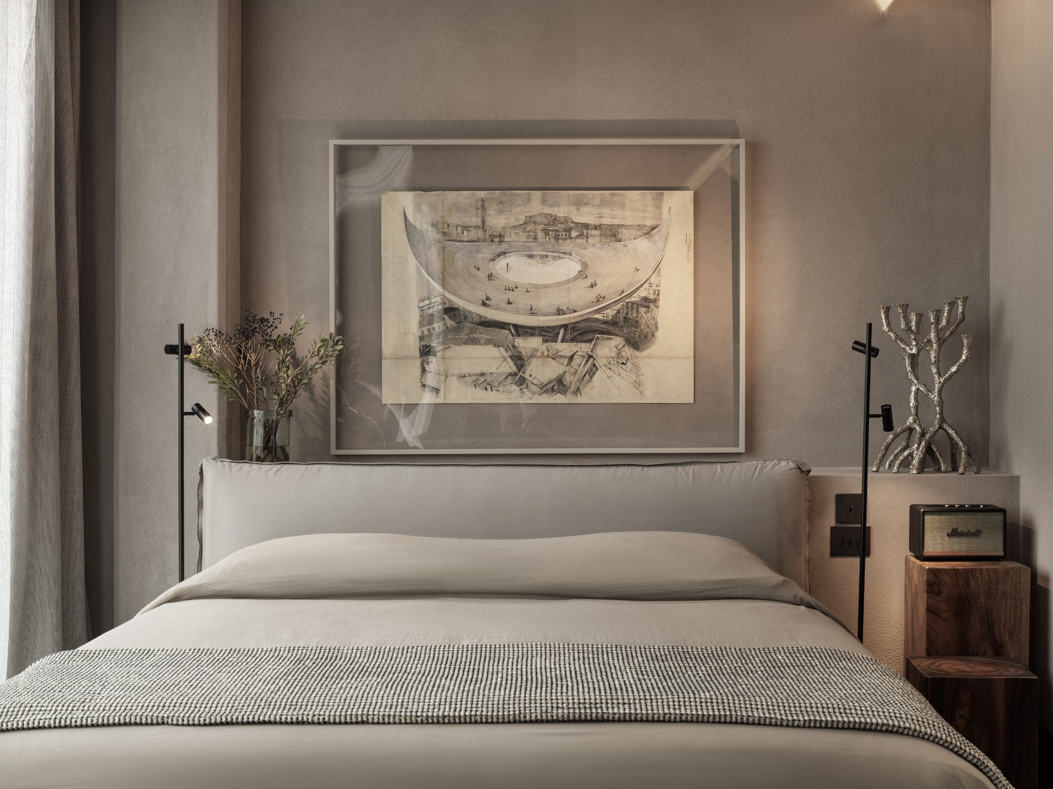 monastik living modern interieur slaapkamer caractere