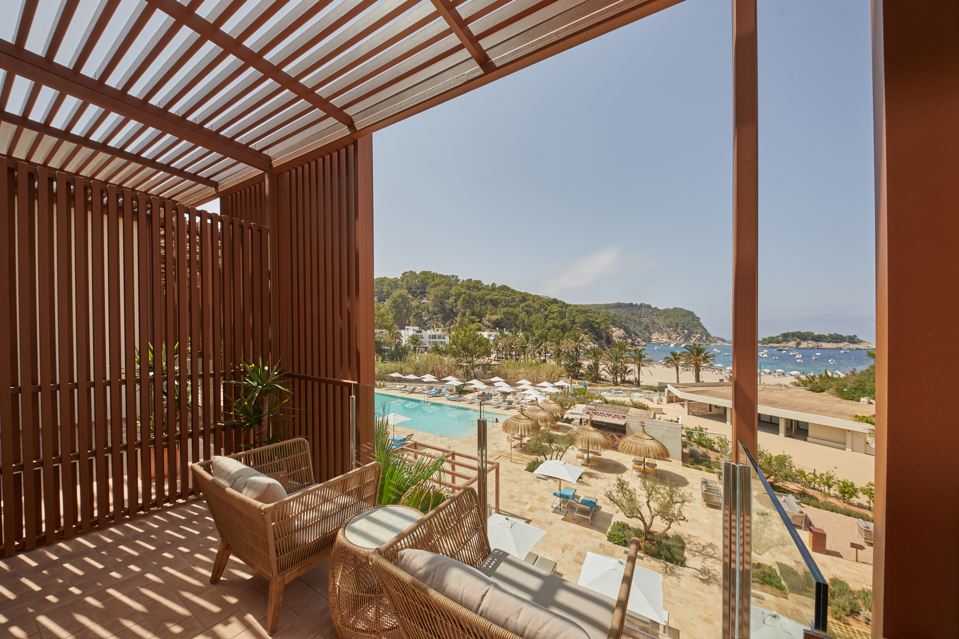 terrace view pool sea the club cala miguel
