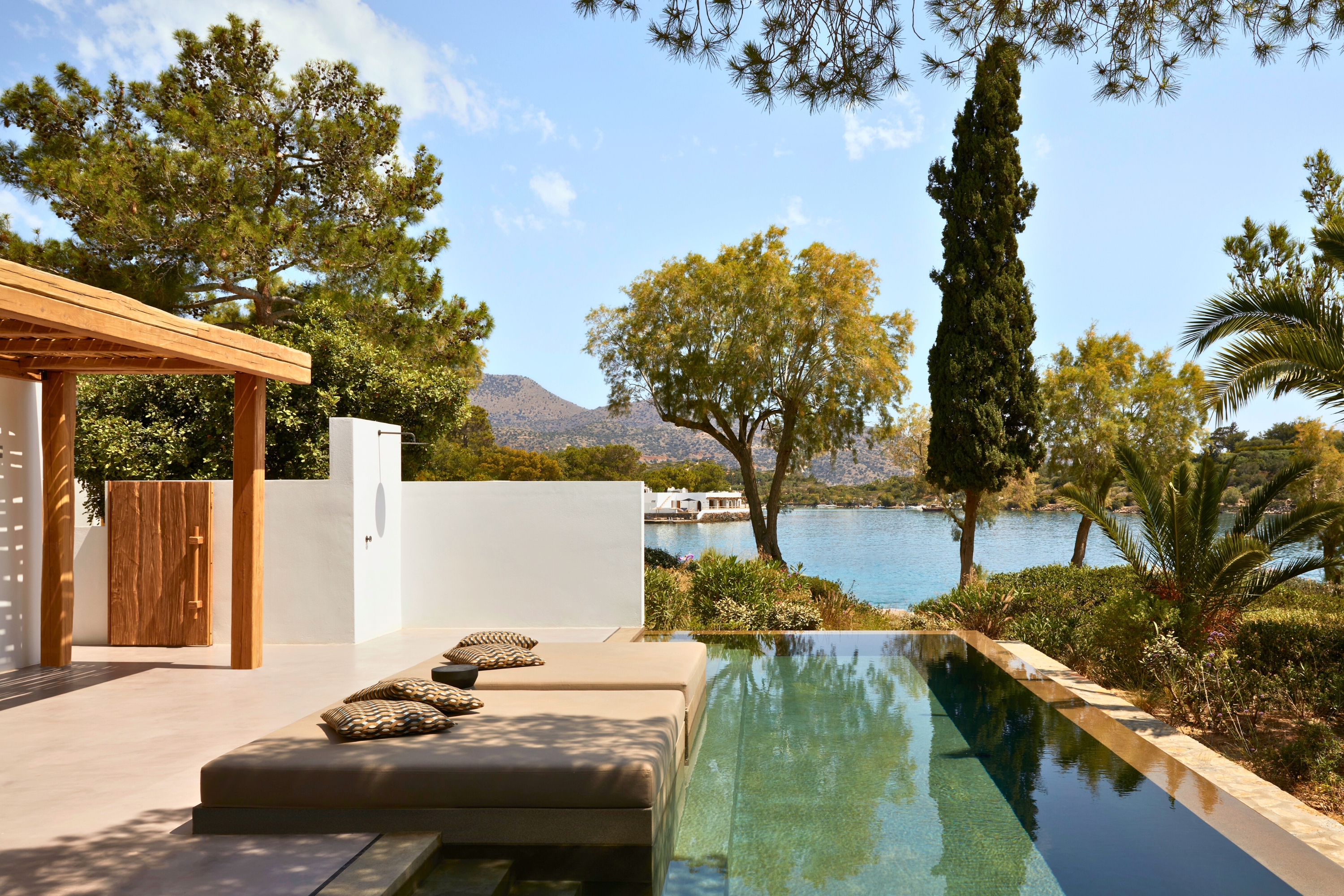 15 minos beach art hotel 2 bedroom seafront villa with private pool